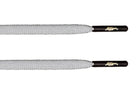 Full 3M Flat Laces - Gunmetal Aglet - Flat Laces - LaceSpace