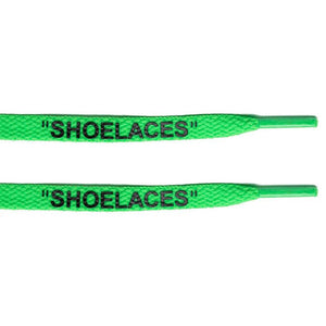 Green - "SHOELACES" inspired by OFF-WHITE x Nike- Flat Laces - Flat Laces - LaceSpace
