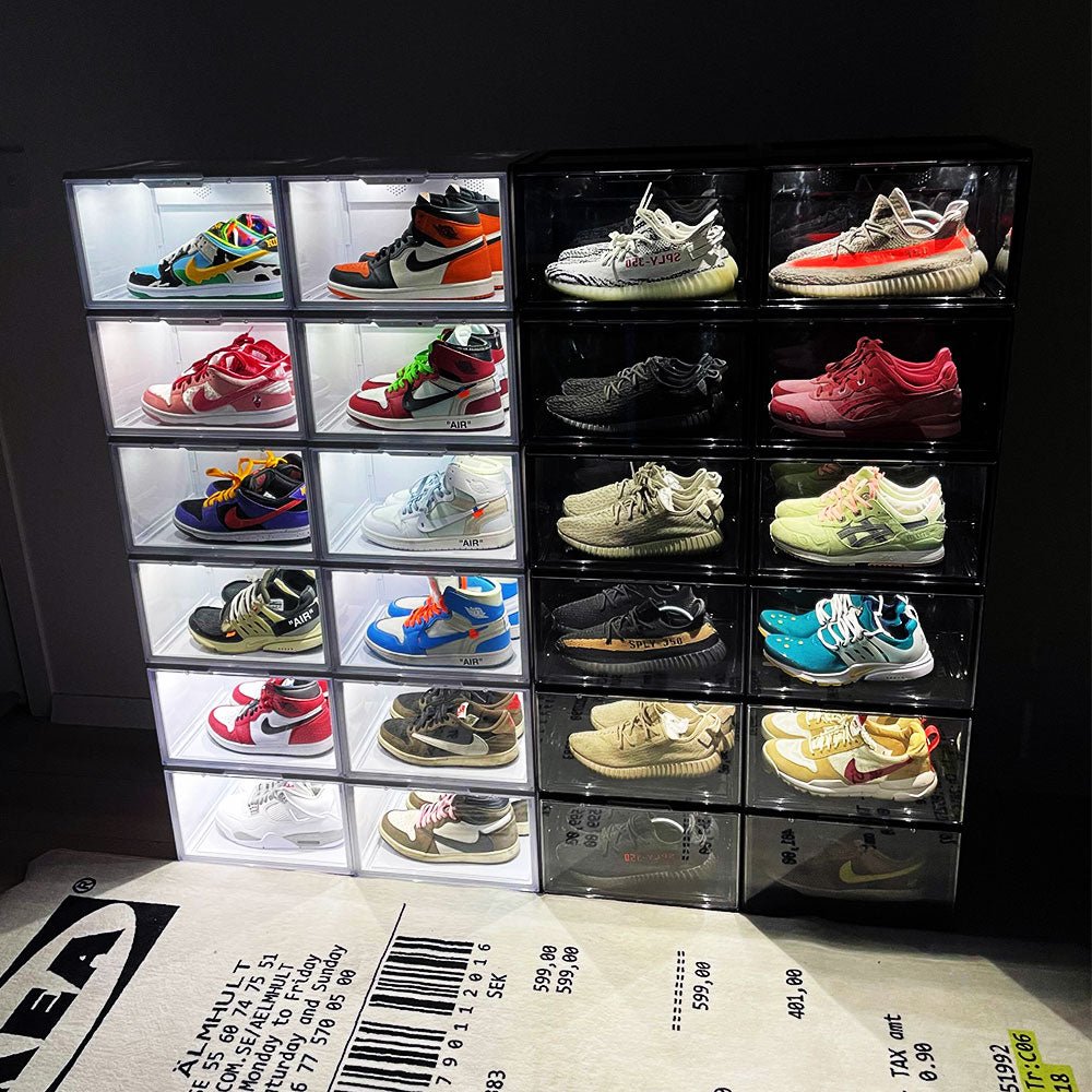 LED Light Up Sneaker Display Cases White Single Case – LaceSpace