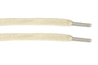 Off White Waxed Flat Lace - Clear Plastic Aglet - Flat Laces - LaceSpace