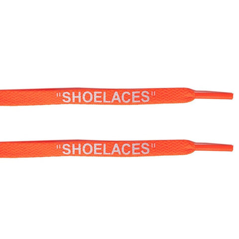Orange - "SHOELACES" inspired by OFF-WHITE x Nike- Flat Laces - Flat Laces - LaceSpace