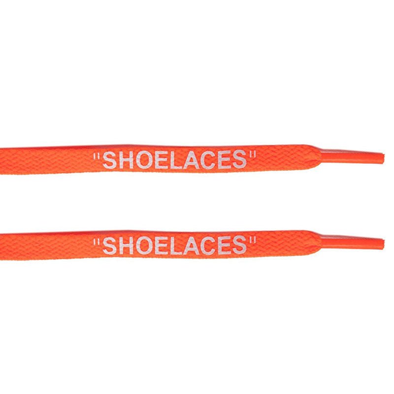 Orange - "SHOELACES" inspired by OFF-WHITE x Nike- Flat Laces - Flat Laces - LaceSpace