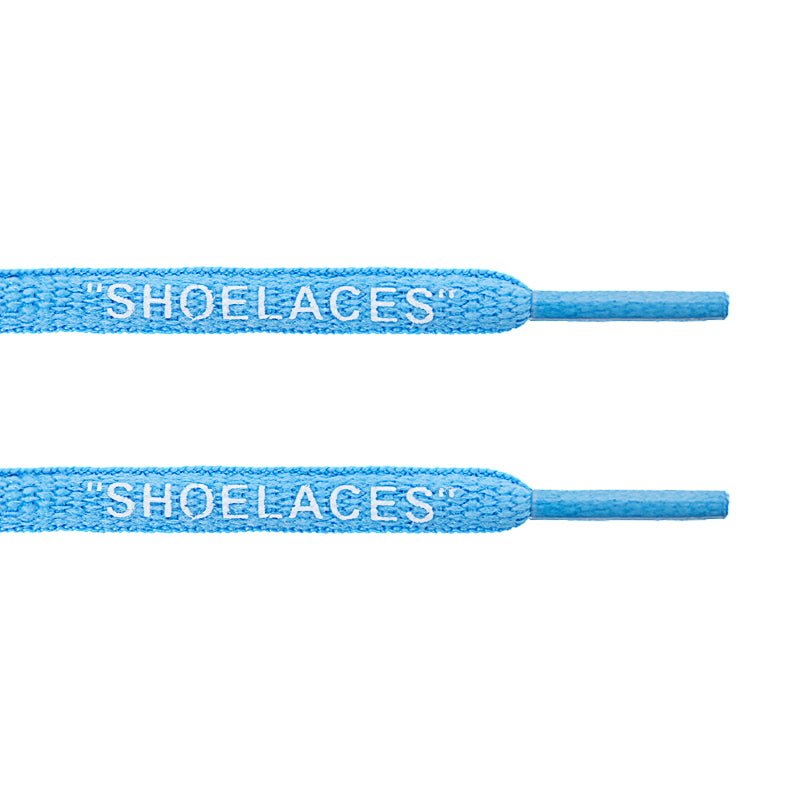Oval - Blue "SHOELACES" inspired by OFF-WHITE x Nike - Blue - Presto and Vapormax - Oval Laces - LaceSpace