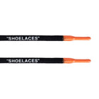 Oval - "SHOELACES" inspired by OFF-WHITE x Nike - Black w/ Orange Tip - Air Max - Oval Laces - LaceSpace