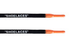 Oval - "SHOELACES" inspired by OFF-WHITE x Nike - Black w/ Orange Tip - Air Max - Oval Laces - LaceSpace