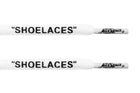 Oval - White "SHOELACES" inspired by OFF-WHITE x Nike Presto and Vapormax White - Presto and Vapormax - Oval Laces - LaceSpace