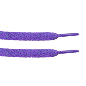 Purple/Teal Speckled Flat Laces - Flat Laces - LaceSpace