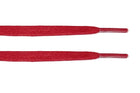 Red Waxed Flat Lace - Clear Plastic Aglet - Flat Laces - LaceSpace