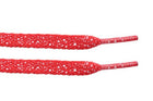 Red/White Speckled Flat Laces - Flat Laces - LaceSpace