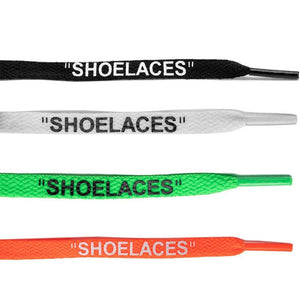 "SHOELACES" Off White Flat Lace Core Pack - Flat Laces - LaceSpace