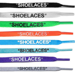 "SHOELACES" Off White Flat Lace Megapack - Flat Laces - LaceSpace