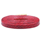 Snakeskin Red Leather Laces - Gold Aglet - Leather Laces - LaceSpace