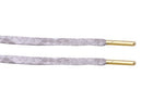 Snakeskin White Leather Laces - Gold Aglet - Leather Laces - LaceSpace