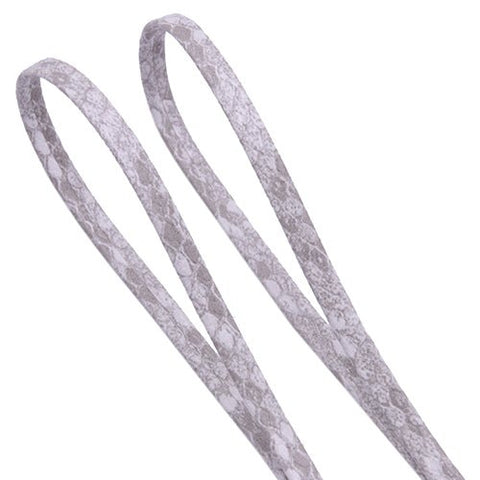 Snakeskin White Leather Laces - Gold Aglet - Leather Laces - LaceSpace