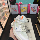 UV Reactive Flat Laces - Off White/Blue - Flat Laces - LaceSpace