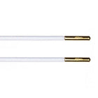 White Rope Lace - Gold Metal Aglet - Rope Lace - LaceSpace
