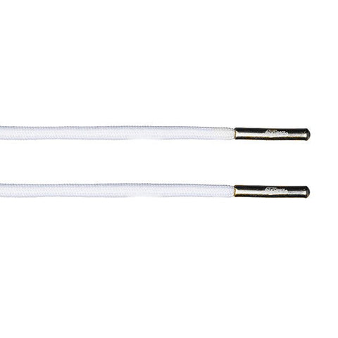 White Rope Lace - Silver Metal Aglet - Rope Lace - LaceSpace