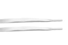 White Waxed Flat Lace - Clear Plastic Aglet - Flat Laces - LaceSpace