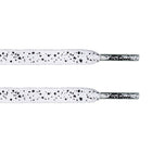 White/Black Speckled Flat Lace - Flat Laces - LaceSpace