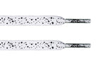 White/Black Speckled Flat Lace - Flat Laces - LaceSpace