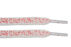 White/Red Speckled Flat Laces - Flat Laces - LaceSpace